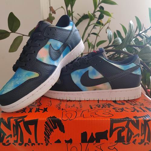 Cheap Nike Dunk Shoes Wholesale Men and Women Graffiti Navy Blue-149